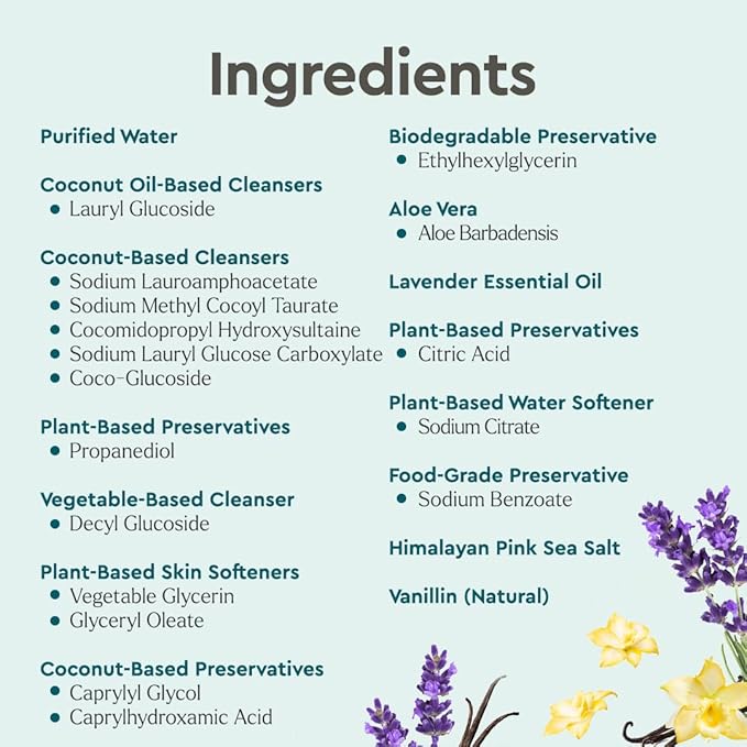 Puracy Gel Hand Soap Clean Can Refill - Plant-Powered Natural Hand Soap As Seen on TikTok, Non-Toxic, Sulfate-Free Liquid Soap, Moisturizing Handwash Liquid Gel (Lavender & Vanilla, 14.4 fl oz)