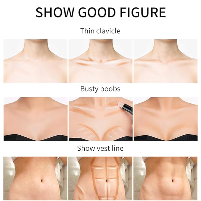 Double-End Contour Highlighter Stick Contour Stick, Face Highlighter,