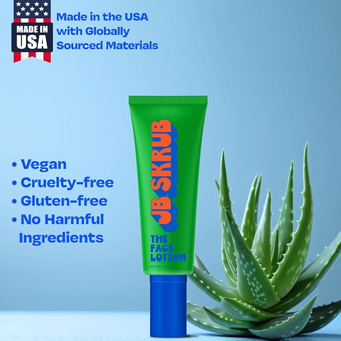 The Face Lotion - Hydrating Skin Care for Kids and Teens, Acne Face Moisturizer, Fast-Absorbing & Oil-Control, Blue Light Protection, Vegan & Cruelty-Free, 1.7 oz