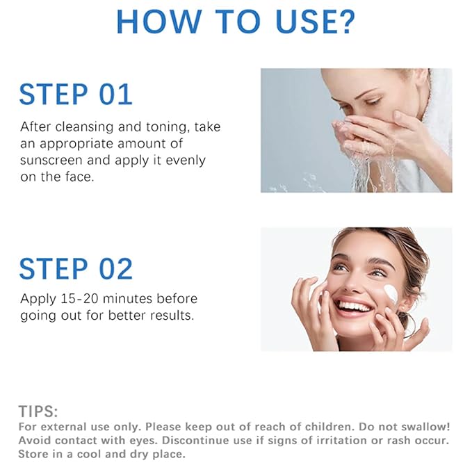 2PCS Centella Sunscreen SPF 50 - Long-Lasting Protection - No White Cast - Moisturizing & Non-Greasy - Centella Madagascar Sunscreen - Hyalu Cica Water-fit Sun Serum 50 ML for Face Body