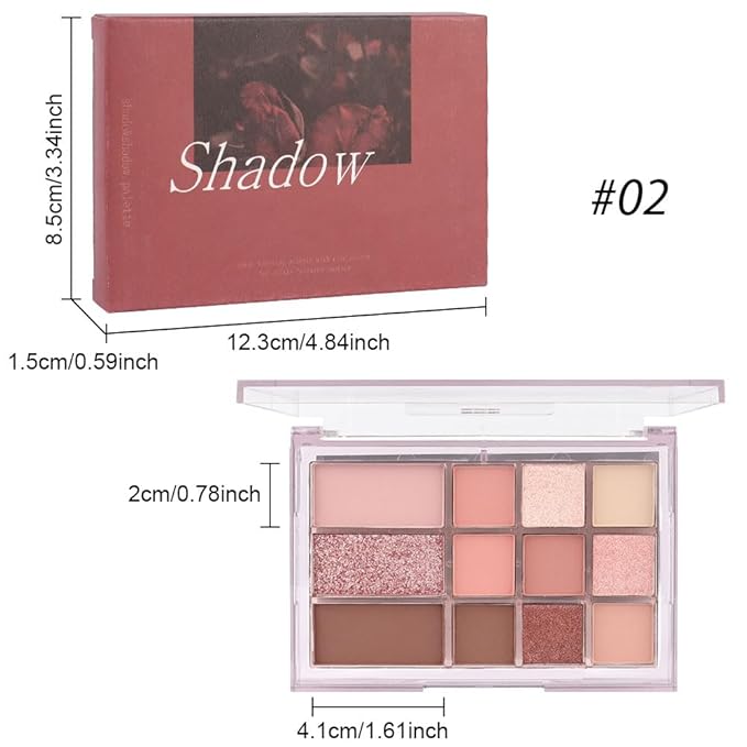 12 Girds Colorful Matte Shimmer Eyeshadow Palette