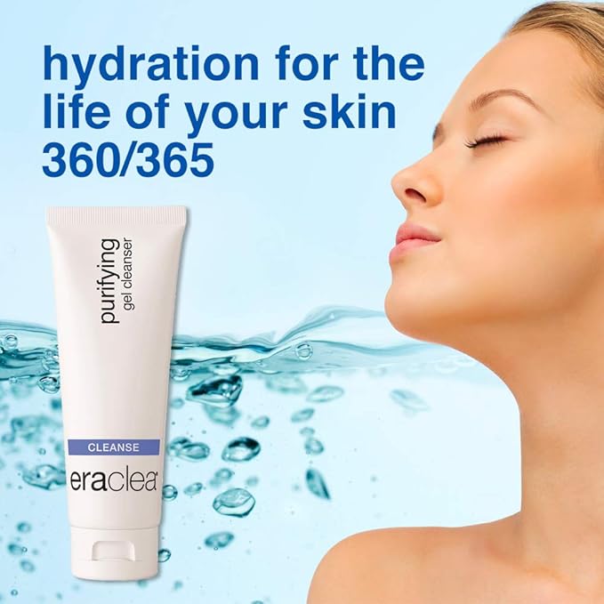 eraclea Purifying Gel Cleanser, Gentle Face Cleanser with Hyaluronic Acid, Aloe, and Watermelon Extract. Gently Cleanses, Removes Makeup and Impurities on All Skin Types (4 fl oz)