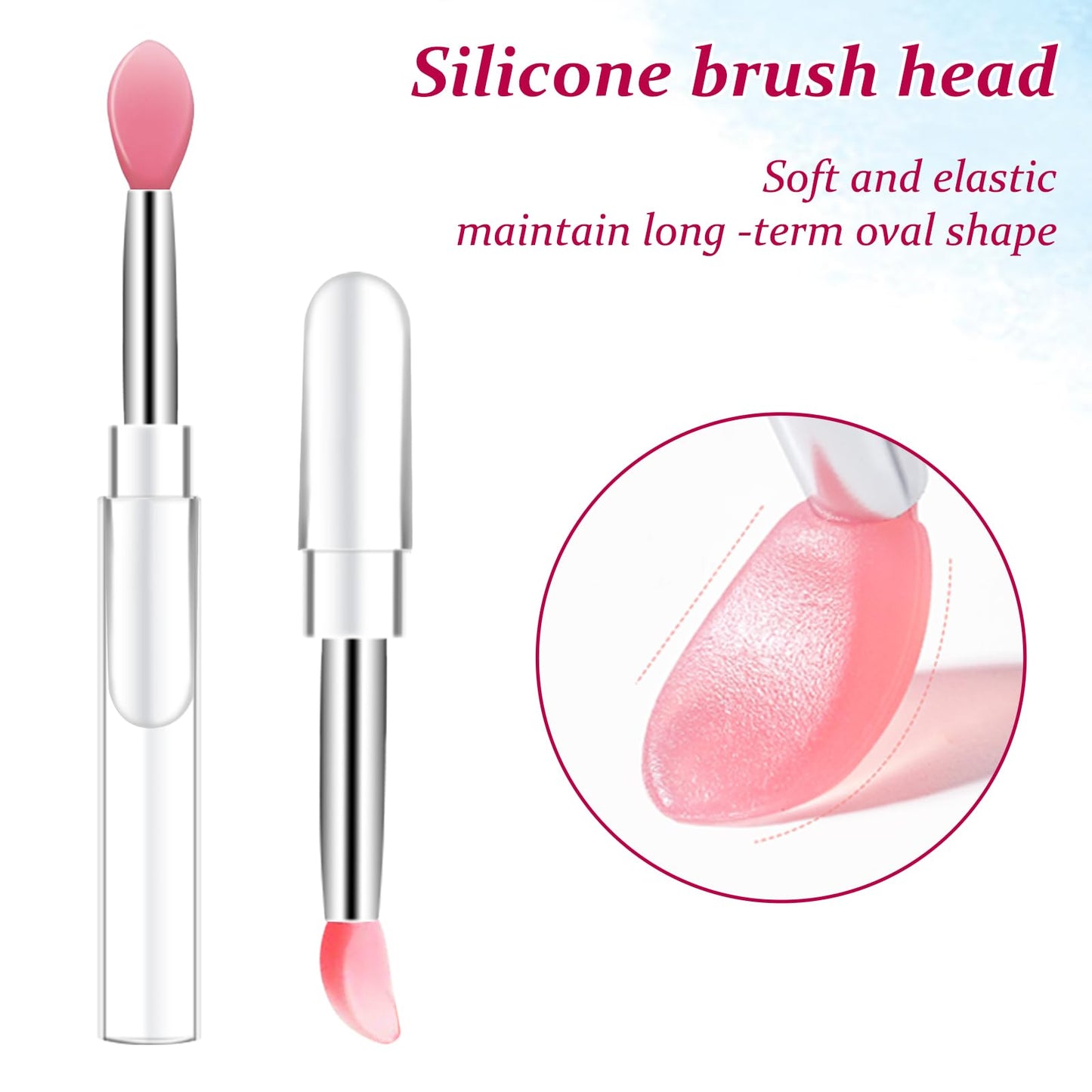10Pcs Lip Brush Silicone Lip Brushes Tool Lipstick Applicator Brushes with Caps for Makeup Beauty Brushes, Lip Mask Applicator,Eyeshadow Lip Brush for Applying Mask Oil, Lipstick Lip Gloss