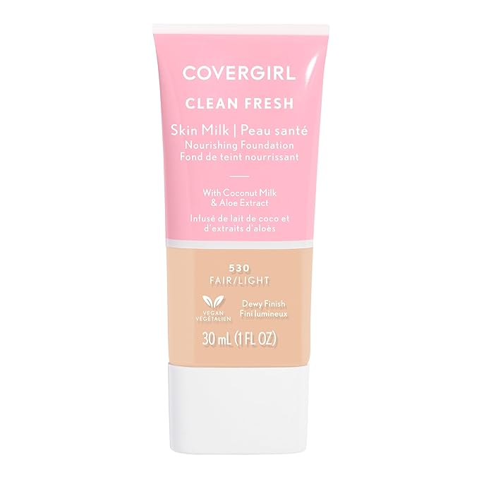 COVERGIRL, Clean Fresh Skin Milk Foundation, Fair/Light, 1 may vary)
