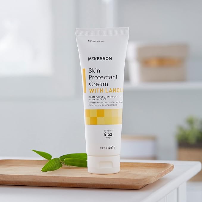 McKesson Skin Protectant Cream with Lanolin, Paraben and Fragrance Free, Unscented, 4 oz, 1 Count