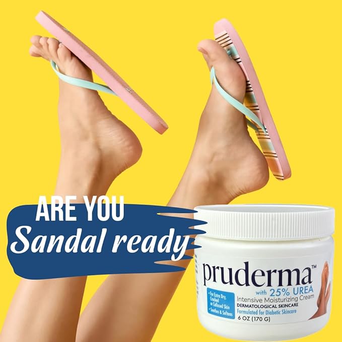 Urea 25% Healing Cream 6 oz - Moisturizes and Rehydrates Hands, Feet and Knees to a Healthy Appearance - Soothes and Softens Thick, Cracked, Rough Dead Callused and Dry Skin.