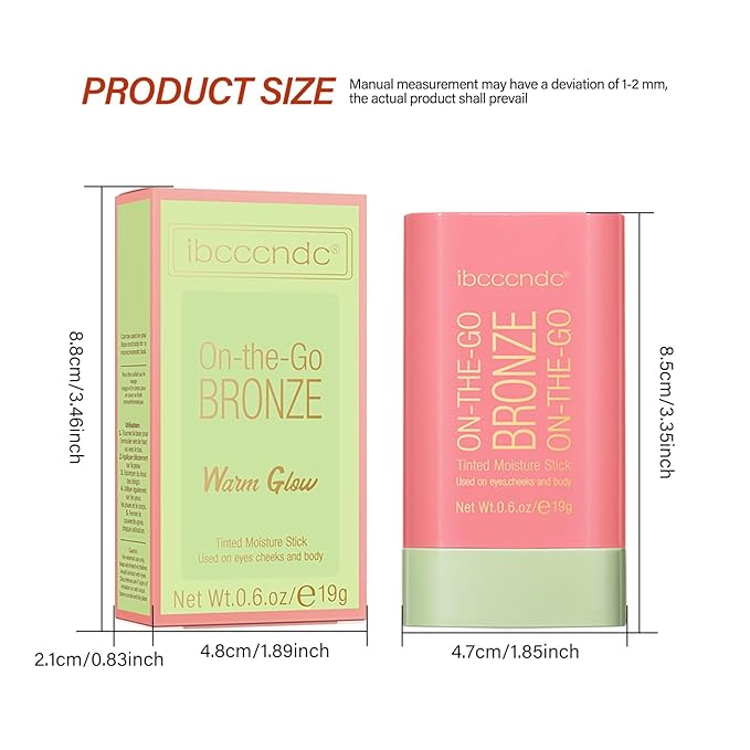 Cream Bronzer Stick,Contour Stick Facial Contouring Stick,Long Lasting