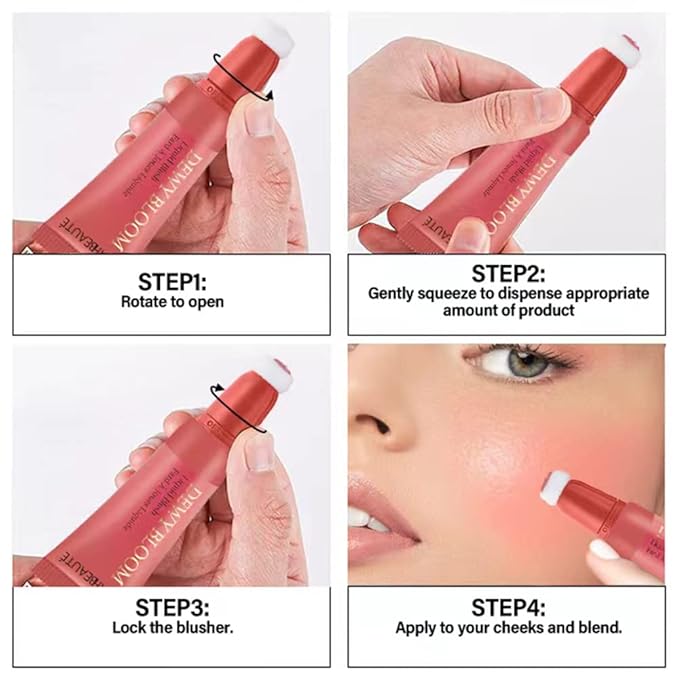Blush Beauty Wand, Liquid Face Blush Contour Wand Cheek,102 Coral