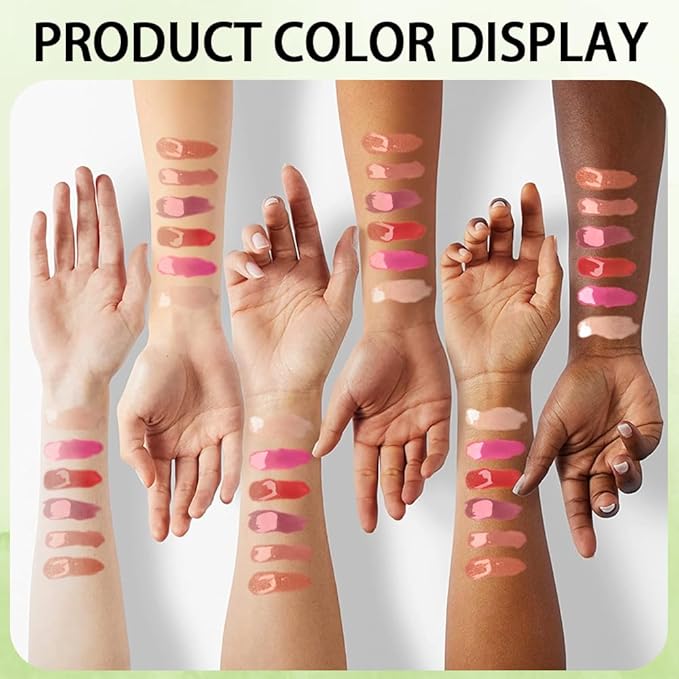 6 Colors Lip Oil Lip Glaze,Fat Lip Oil