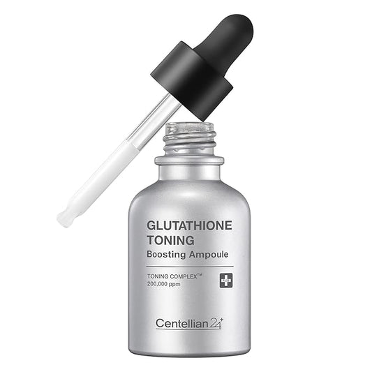 Centellian 24 Glutathione Toning Boosting Ampoule - Illuminated & Even Skin Tone. Glutathione Complex 200,000 ppm, Niacinamide & Vitamins (1.01 fl oz) by Dongkook Pharmaceutical