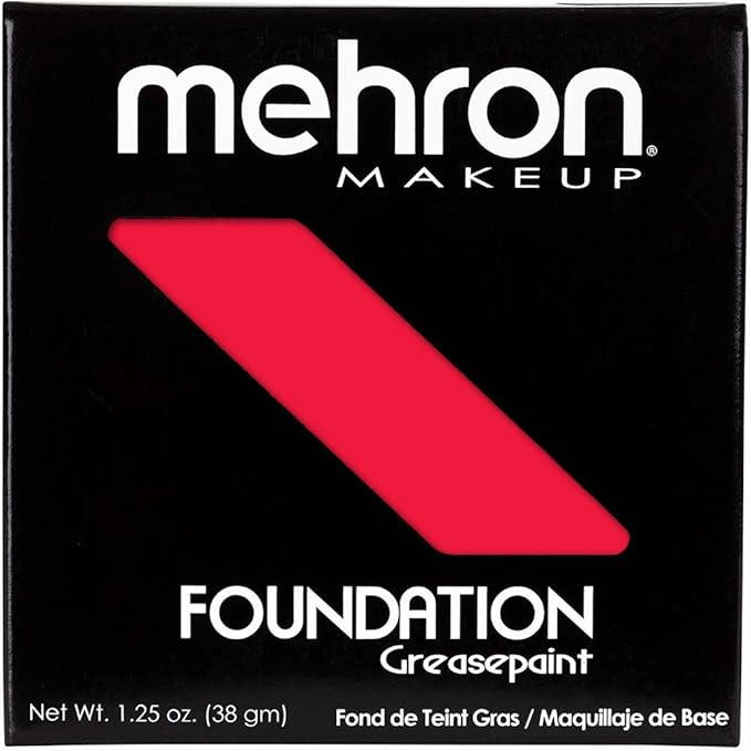 Mehron Makeup Foundation Greasepaint | Stage, Face Paint, Bright Red) 25 oz