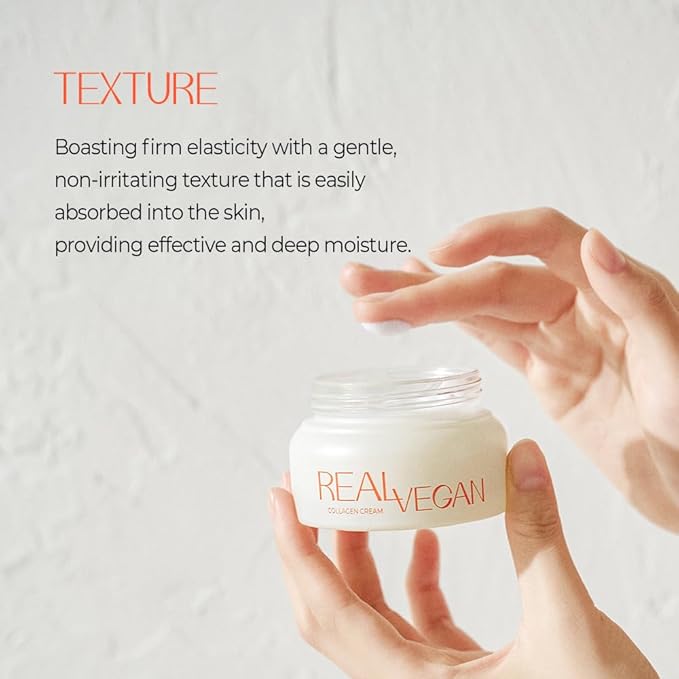 KLAVUU Real Vegan Collagen Cream - Enhances Skin Elasticity, Providing Deep Hydration to Dry Skin for a Radiant, Youthful Glow
