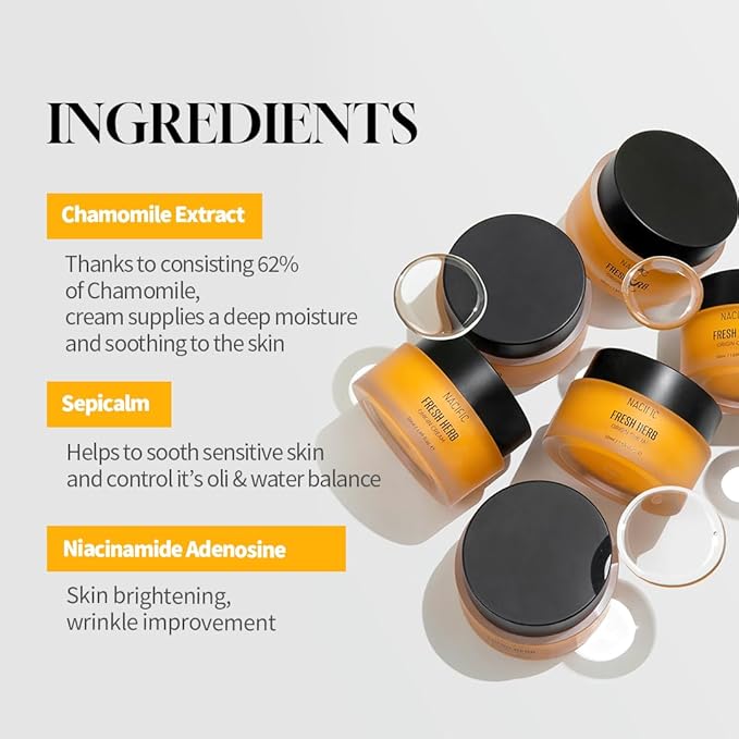 NACIFIC Fresh Herb Origin Facial Cream 1.69fl.oz 50ml Vitamin B, Vitamin Radiance Skin's moisture barrier Hydrating day and night Korean skincare for All skin types
