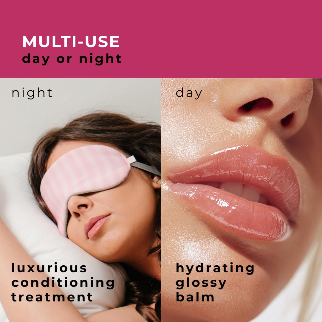 Honeybee Gardens Nectar Lip Mask with Murumuru Seed Butter, Shea Butter, Vegan, Cruelty Free, Gluten Free, Moisturizing, Hydrating