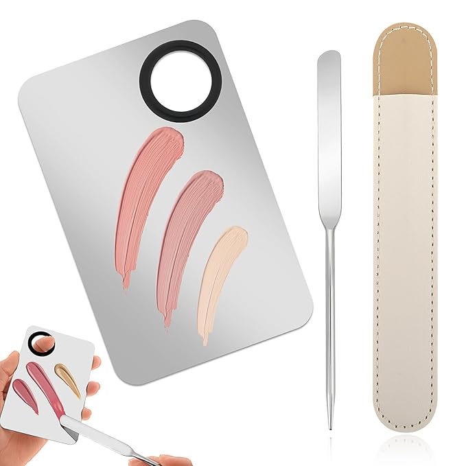 Foundation Spatula Set - Stainless Steel Makeup Mixing