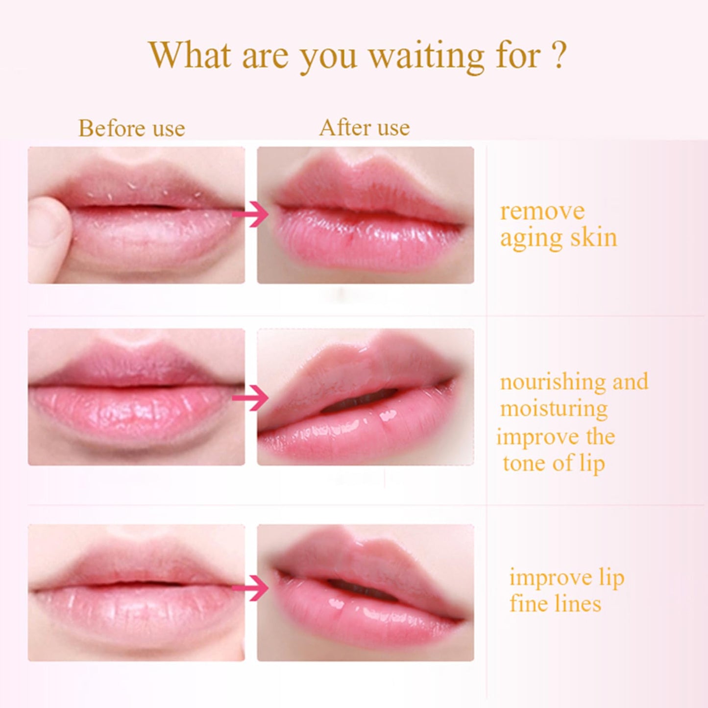 Felico 30PCS Lip Mask, Collagen Crystal Pink Care Gel Pads for Moisturizing,Reducing Chapped,Smoothing,Fine Lines,Remove Dead Skin Moisture Essence Make Your Dry Lips Attractive Sexy Peach