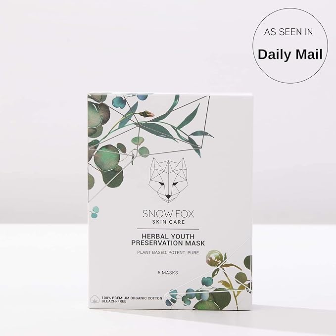 Snow Fox Herbal Youth Mask with Elasticity Production and Collagen Boost, 5-Pack
