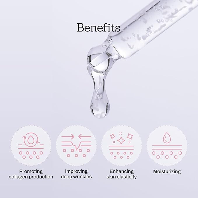 Collagen Peptide 12X Boosting Serum, Enhances Skin Elasticity & Reduces Deep Wrinkles, Promotes Collagen Production for Firm and Youthful Skin, Korean Skincare, 1.01 fl.oz