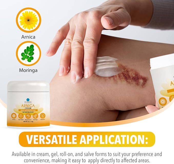 Dr. Robaina Arnica Bruise Cream 4 oz – Concentrated Arnica & Vitamin K Moisturizer for Skin That Looks More Even After Bumps & Cosmetic Touch-Ups – Fast-Absorbing, Non-Greasy, Made in USA