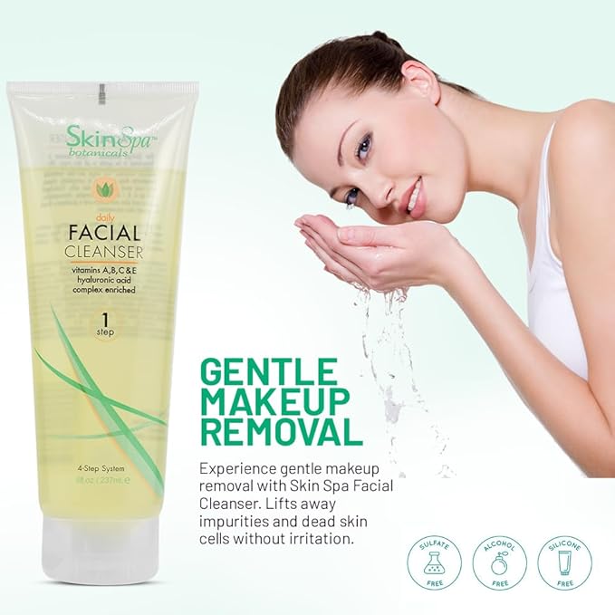 Facial Cleanser for All Skin Types, 8 Oz, Daily Face Cleaner, Deep Pore Cleansing Facewash - Removes Makeup, Impurities and Dead Skin Cells Without Irritation