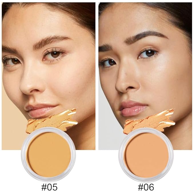 Kaely 2Pcs Cream Pot Concealer Full Coverage Set,Conceal