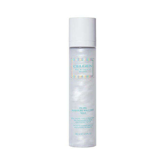 CELGEN] Pearl Moisture Solution Mist – 3-in-1 Toner, Makeup Primer & Setting Spray, Brightening & Hydrating Face Mist, 4.9 Fl. Oz./145ml