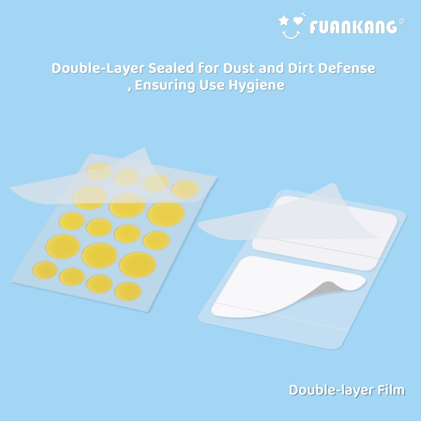 FUANKANG Pimple Patches for Face, Colorful Hydrocolloid Patches for Covering Zits and Blemishes, Cute Round Teardrop Heart Acne Patch, 104 Count (With a mirror case)