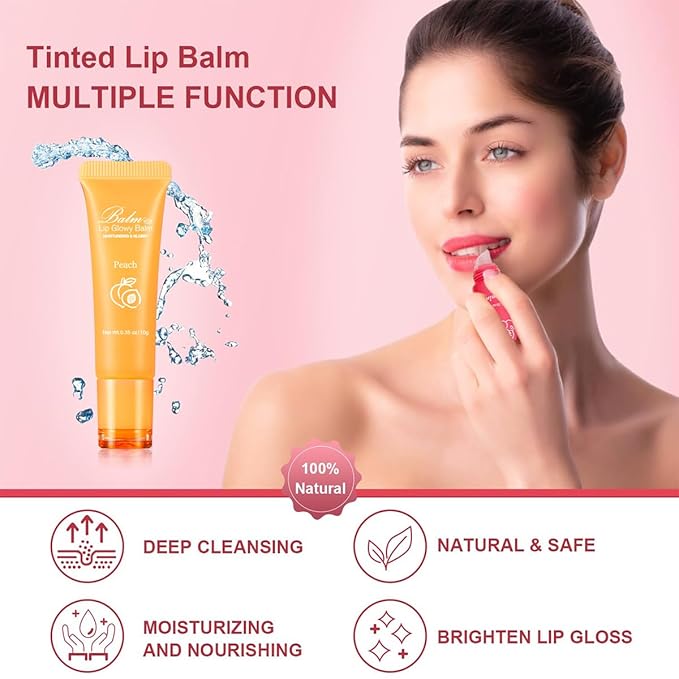GECOMO Lip Glowy Balm, Moisturizing Lip 0.35oz