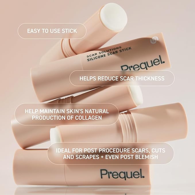 Skin Scar Solutions 60% Silicone Scar Stick. Thick Solid Velvety Film for Scars. Formula Infused with Centella Asiatica Extracts and Vitamin E. Soothing and Occlusive