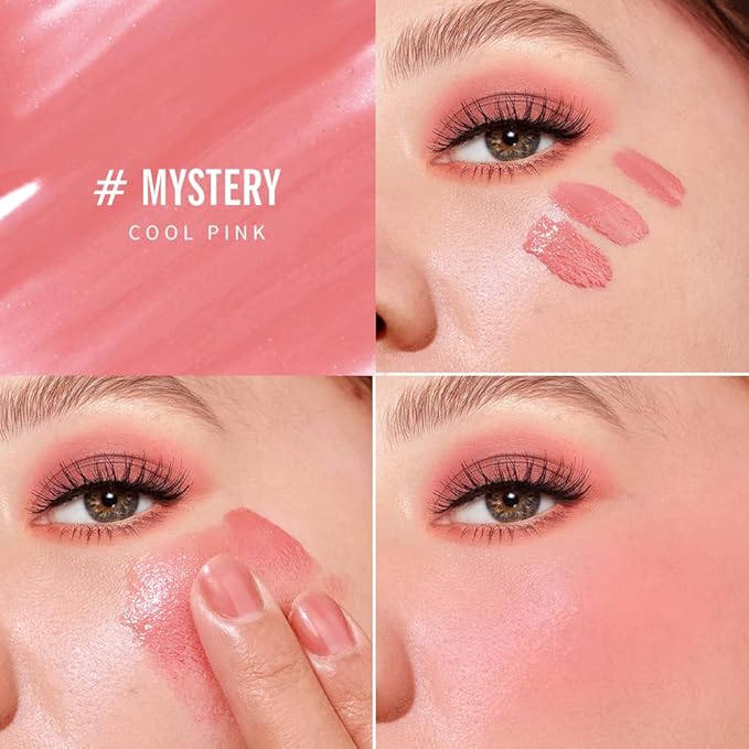 KIMUSE Soft Cream Blush Makeup, Liquid Blush for Dewy Finish