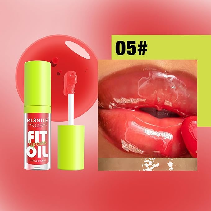 8 Colors Lip Oil Lip Glaze, Hydrating Lip