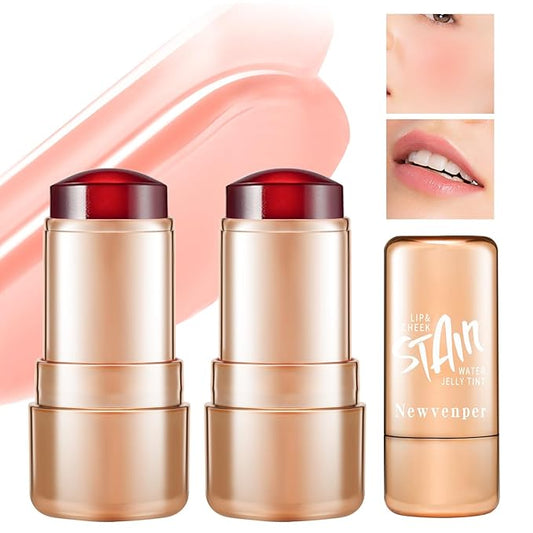 2pcs Jelly Blush Stick, Multi-purpose Lip and Cheek
