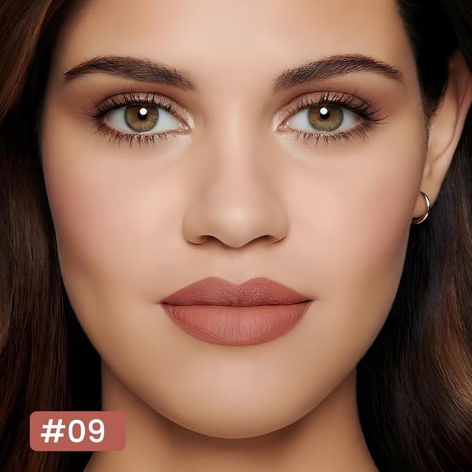 12 Colors lip liner pencils, Modern Classic Lip Liner, Lip Liner Pigmented Vegan Matte, Lasting Finish Lip Liner, Luxurious Creamy Long Lasting Lip Liner, Prevents Feathering and Fading, (09)