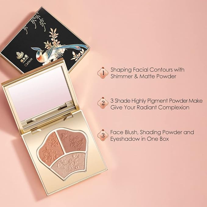 CATKIN Powder Blush Pink Nude Eyeshadow Palette Cheek