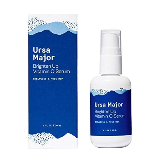 Ursa Major Natural Vitamin C Serum | Brightening Formula Revitalizes Dull Skin and Smooths Skin's Tone | Targets Wrinkles, Sagging and Loss of Firmness | Vegan, Non-Toxic, Cruelty-Free | 1 ounce