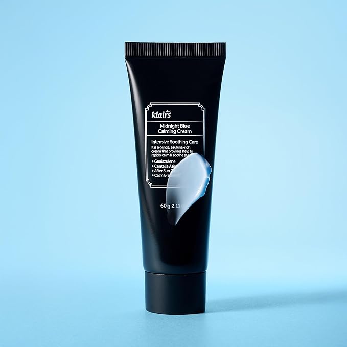 DearKlairs Midnight Blue Calming Cream – Soothing Face Moisturizer for Oily & Sensitive Skin, Redness Relief & Hydrating, Lightweight Texture, 1.01 Fl Oz