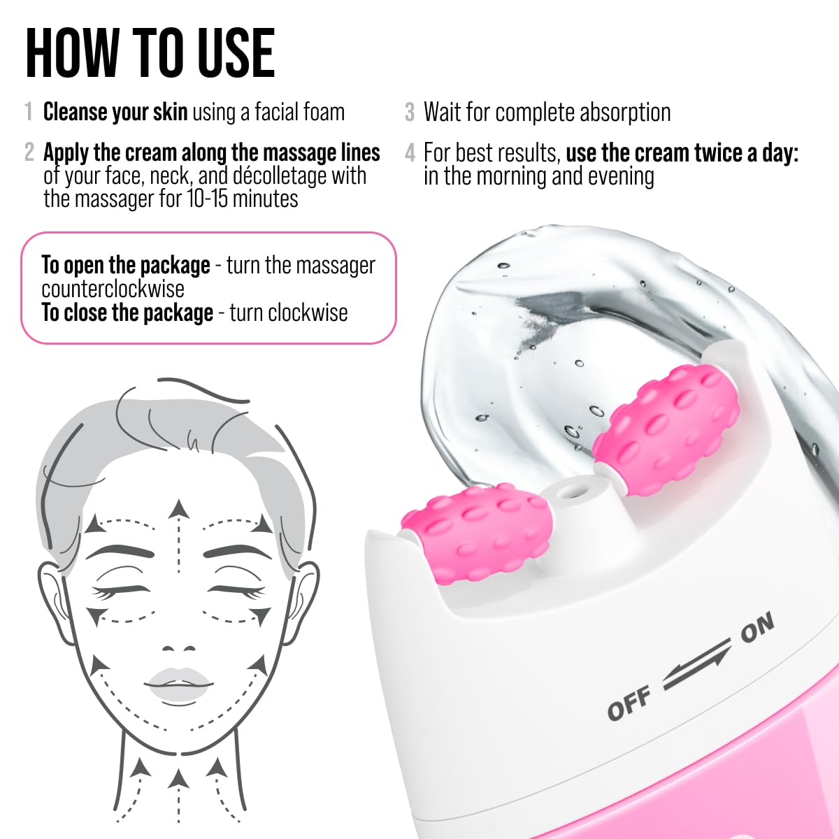 7DAYS Face Moisturizer with Hyaluronic Acid – Korean Skin Care Daily Face Cream for Women – Anti Aging, Anti-Wrinkle, Firming – with Face Roller & Neck Massager – 1.35 fl oz