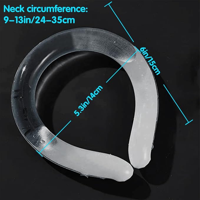 2 PCS Small Ice Collar, Kid Neck Cooling Tube, Wearable Cooling Neck Wraps for Summer Heat I Hands Free Cold Pack, Reusable Neck Coole (S-Pink+Blue)