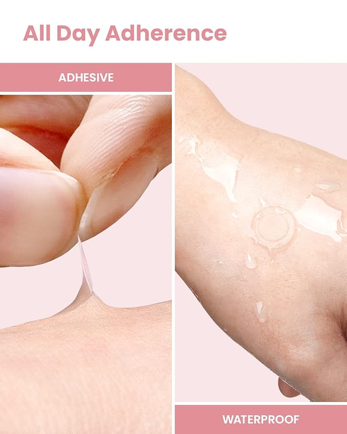 GLAM UP Hydrocolloid Blemish Pimple Zit Patches(180PCS/2Size) - Invisible Ultra Thin Spot Cover Stickers for Face and Skin, Strong Water-proof and Adhesive Overnight, Vegan-friendly