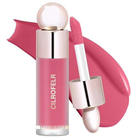 Cilrofelr Dewy Liquid Blush, Soft Cream Liquid Blush Fuchsia Pink)