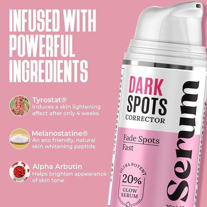 Dark Spot Corrector, Dark Spot Remover for Face - For Stubborn Dark Spots Serum, Dark Spot Remover with Kojic Acid, Alpha Arbutin, Mulberry Extract, Brightening Discoloration Correcting Serum