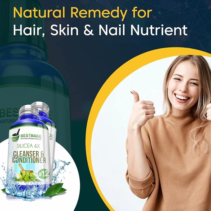 Silicea 6X Cleanser & Conditioner, 300 pellets, Hair Skin and Nail Nutrient, Use for Pimples, Boils, Styes, Ulcers and Excessive Perspiration, Speeds Healing After Surgery, Eases Constipation