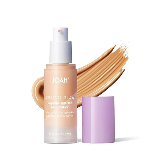 JOAH Crystal Glow Peptide-Infused Foundation, 2-in-1 Multitasking Korean 1.01 Oz