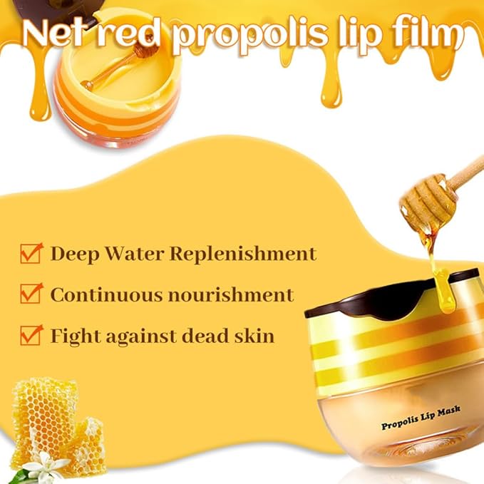 Honey Lip Balm Pot, Propolis Lip