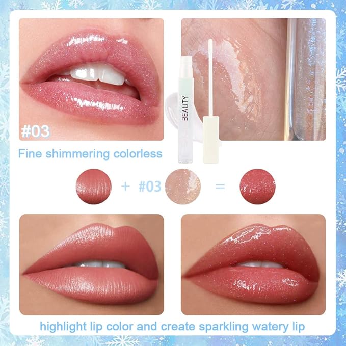 evpct 3Pcs Clear Color Changing PH Tinted Lip Changing