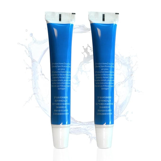 Silicone Scar Gel, Advanced Scar Cream treating for New and Old Scars, Surgical Scars, Burn Scars, Stretch Marks, Acne Scars, Dark markings, Keloid Removal 0.70 oz (20 g) (2tube)