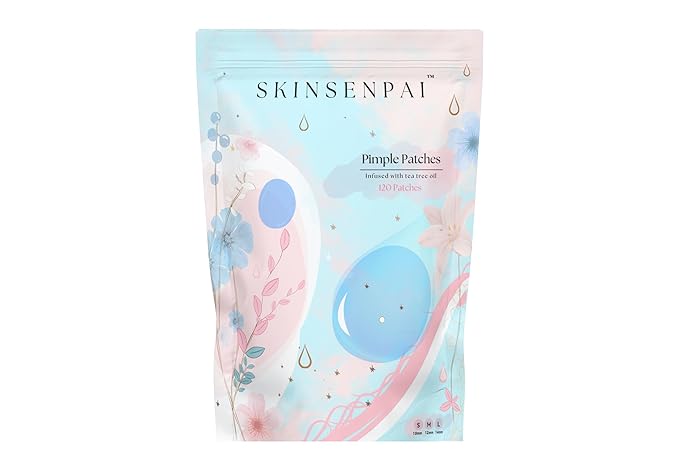 SKINSENPAI™ Pimple Patches – 120 Count Ultra-Thin & Transparent Hydrocolloid Stickers – Gentle Patches for Face and Skin Care – Spot Stickers for Day and Night Use