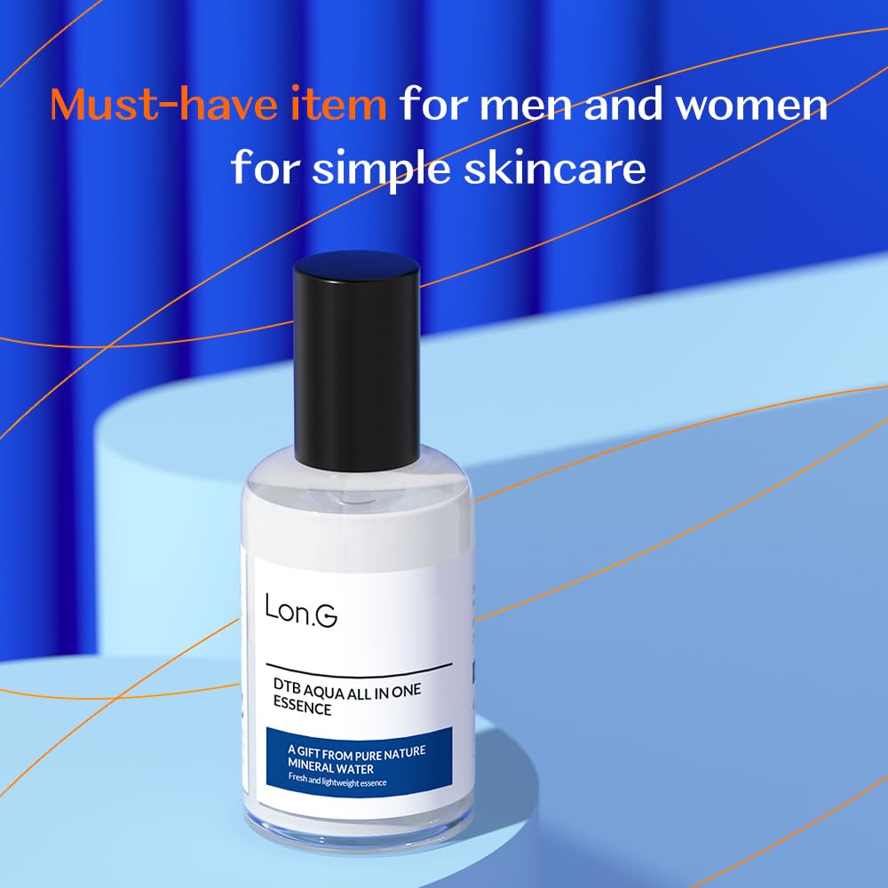 LON.G DIVE TO BLUE Aqua All-in-one face moisturizer lotion for men, Unisex, all skin types, lightweight, non-sticky, after shaving, alcohol-free, hydrating Ceramide, Korean skincare, 80ml 2.7 Fl oz