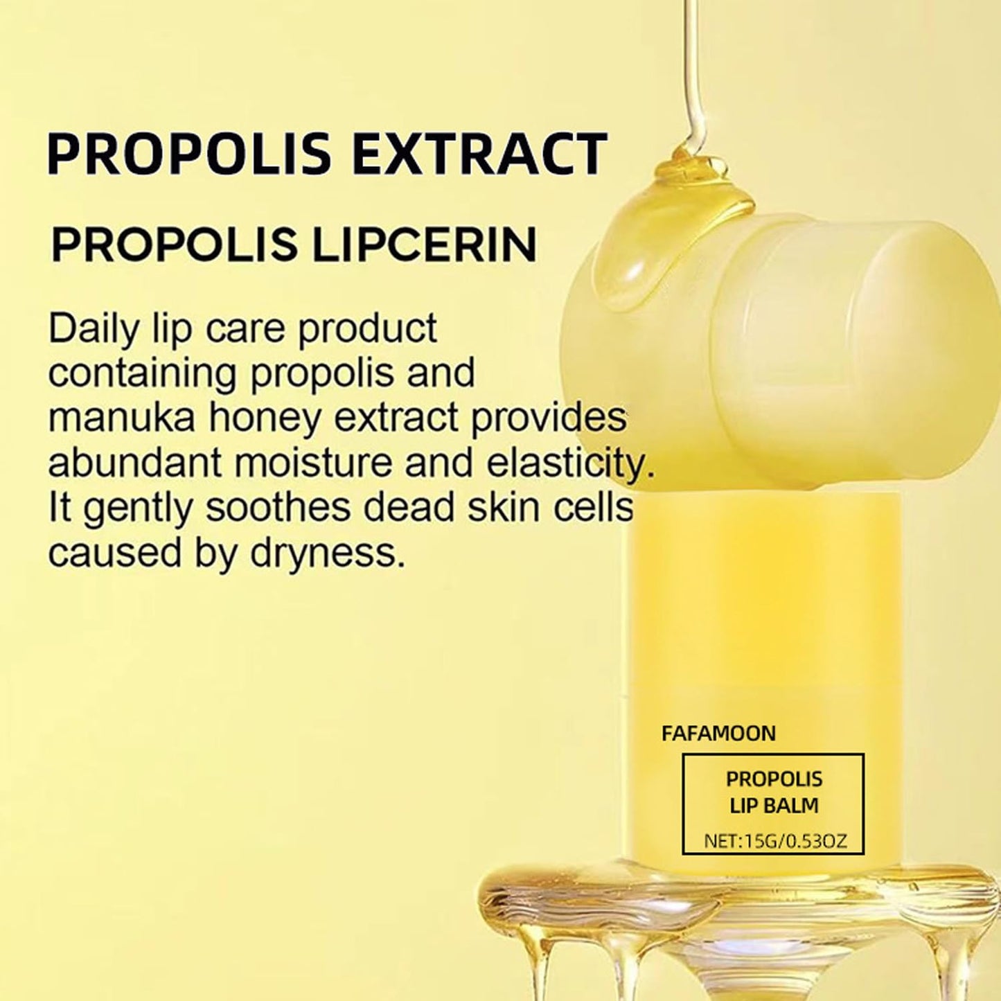 Dulele Honey Lip Butter, Moisturizing Propolis Lip Balm, Overnight Lip Mask Treatment Balm, Hygienic Twist Dispenser, Hydrating Sleeping Lip Mask for Chapped Dry Lips Care - Gentle Exfoliation(2pcs)