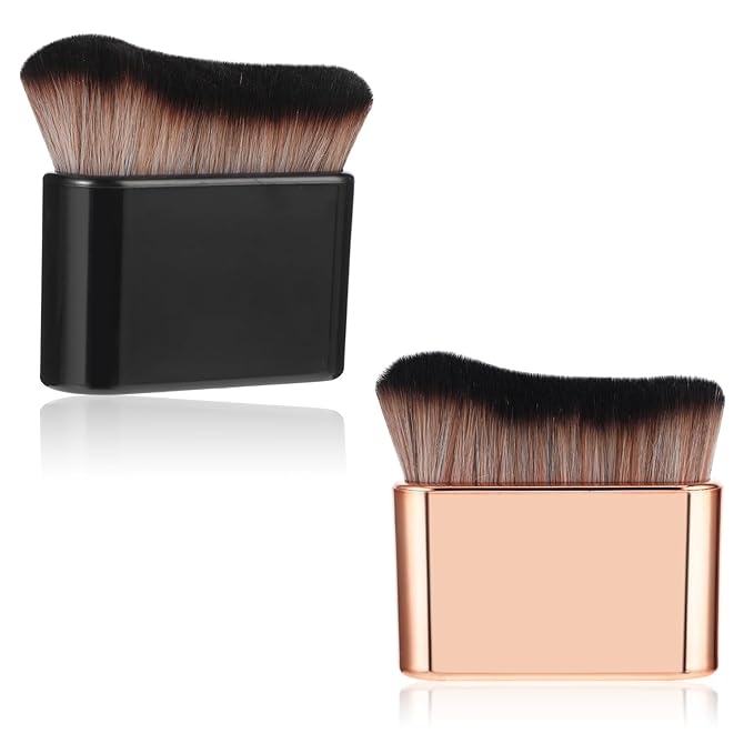 2 Pcs Self Tanning Brush Sunless Body Tanner Brushes Fake Tan Leg Makeup Foundation Brush Fine Cosmetic Application Tool for Blending Tanning Mousse Kabuki Face Spray